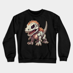 Horrific Chibi T-Rex Isometric Dinosaur Crewneck Sweatshirt